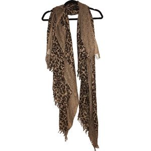 Silky Leopard Print Scarf